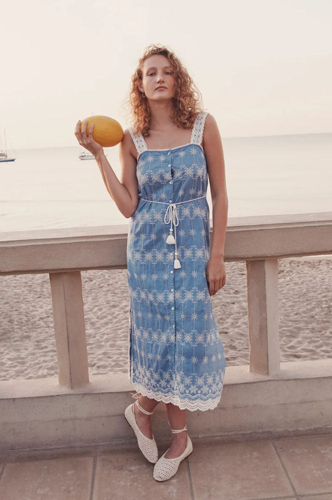 Louise Misha Guanareva Stone Blue Dress