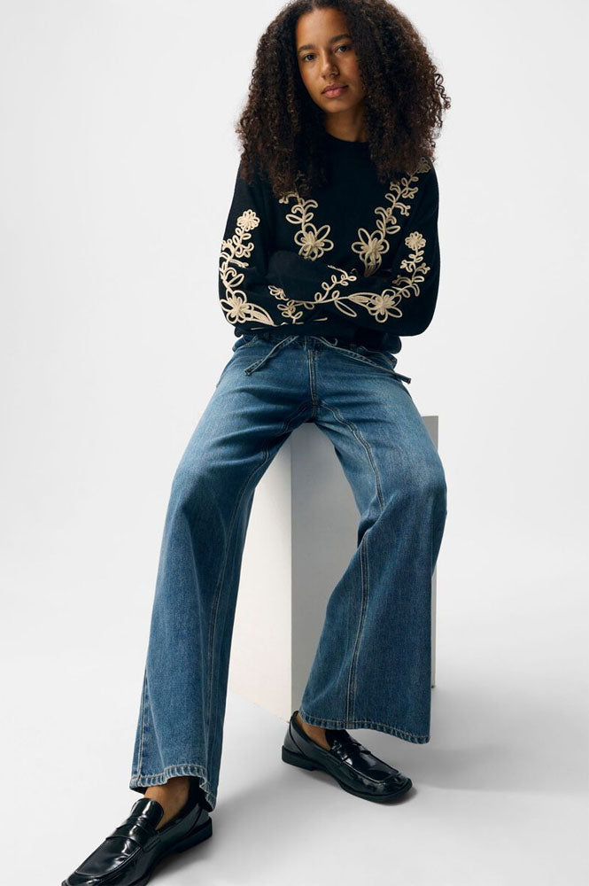 Object Rosie Tie Blue Denim Jeans