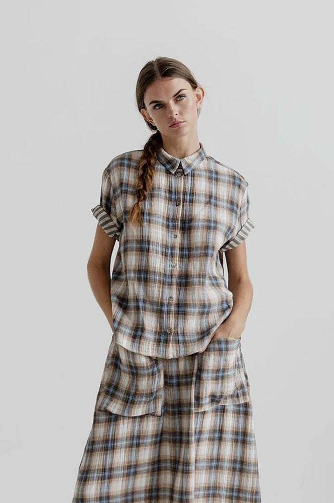 Project AJ117 Messa Indigo Check Shirt