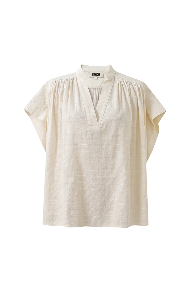 FRNCH Lalla Cream Blouse