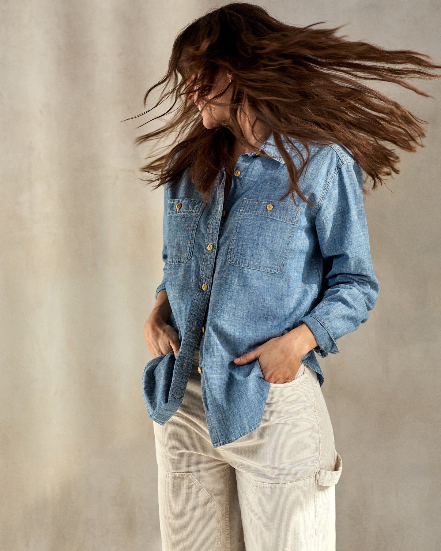 Women's Chambray Utility Shirt