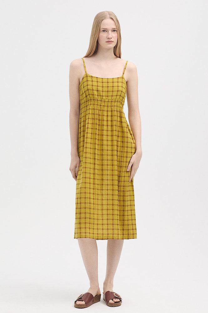 Nice Things Garden Check Intense Yellow Dress