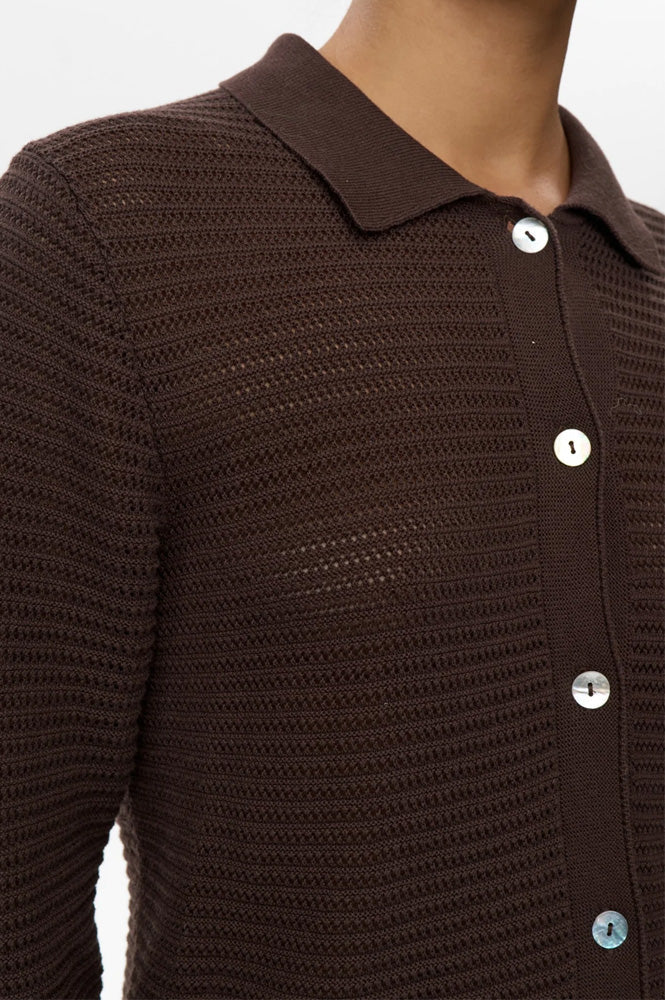Numph Vilde Black Coffee Knitted Cardigan