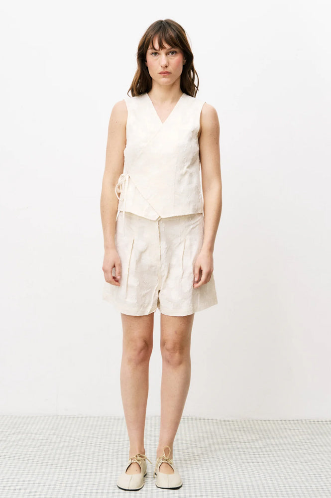 FRNCH Novalie Cream Shorts