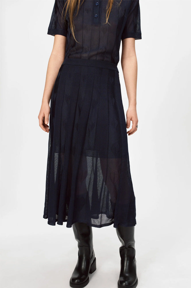 Nué Notes Belgrade Navy Skirt