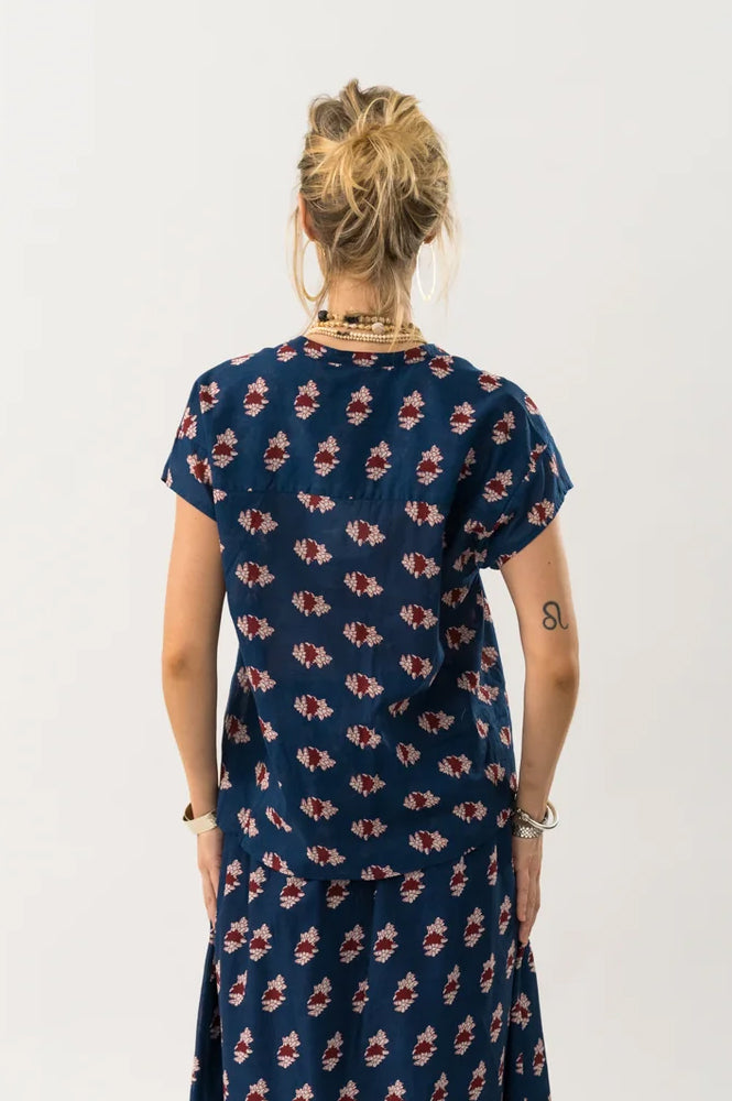 Lolly's Laundry Molly Blue Floral Blouse