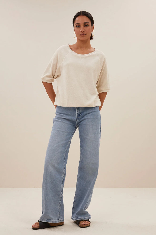By-Bar Neva Almond Slub Top