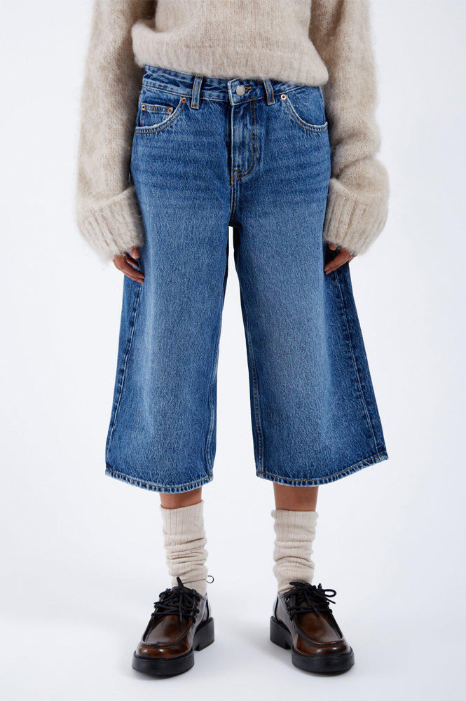 Dr Denim Dace Stream Mid Used Capri Jeans