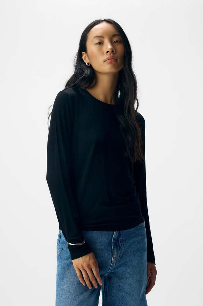 Object Zofia Black Long Sleeve Top