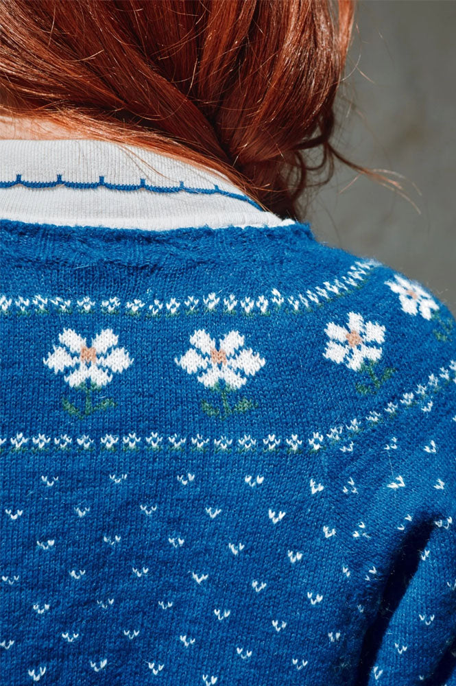Emile Et Ida Camomille Royal Blue Cardigan
