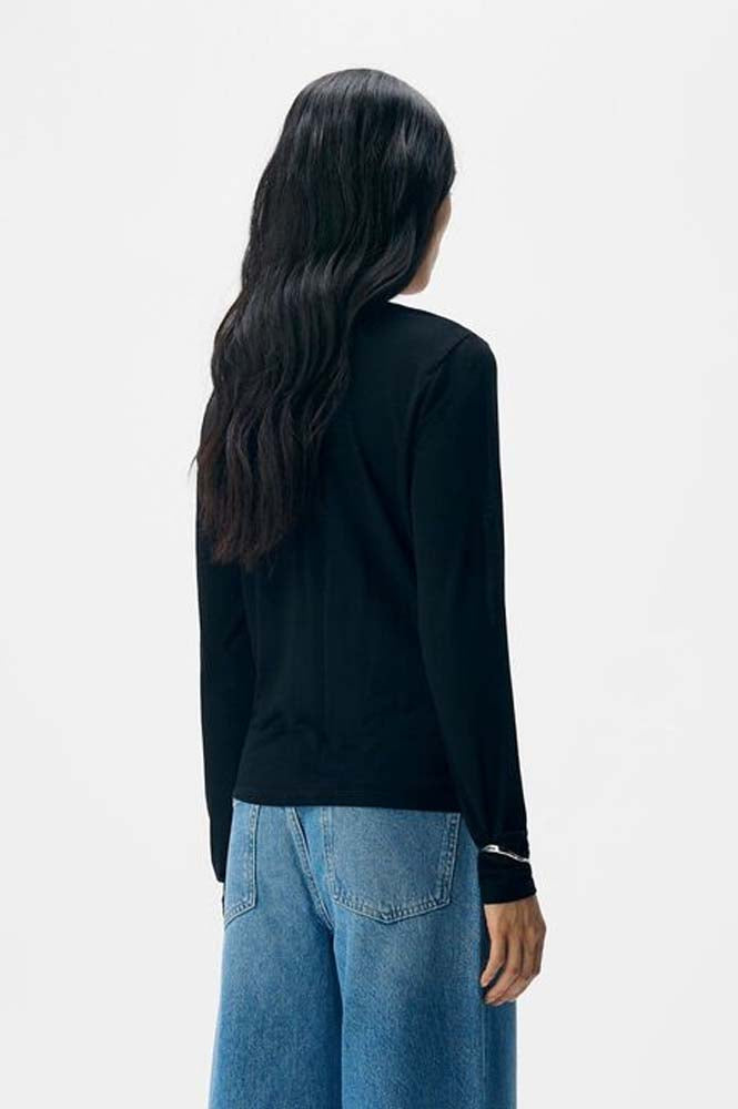 Object Zofia Black Long Sleeve Top