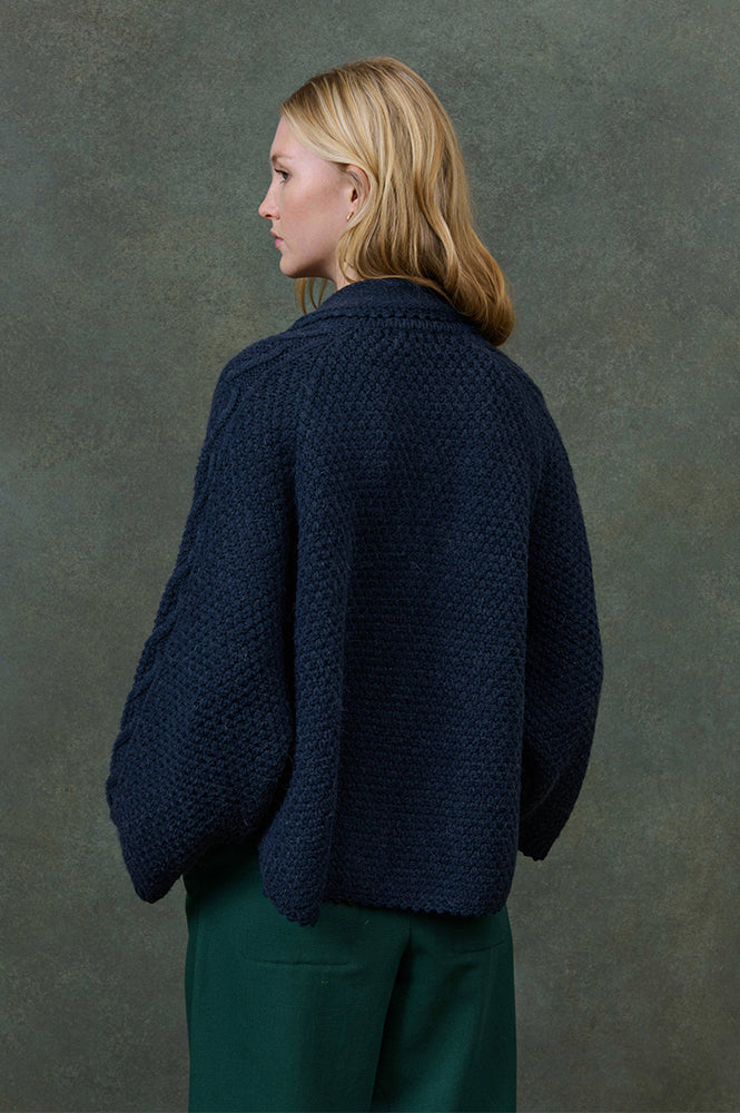 Louise Misha Khellane Marine Blue Cardigan