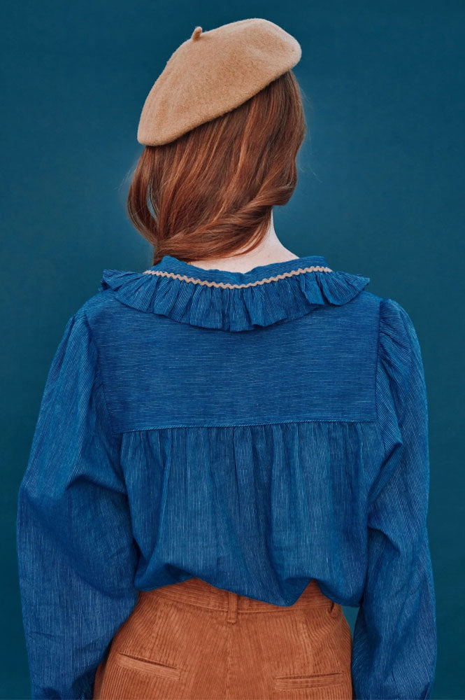 Emile Et Ida Cassandre Khadi Blue Stripe Blouse