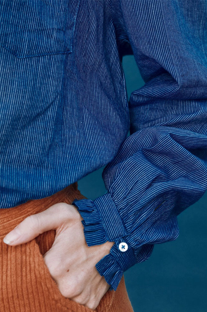 Emile Et Ida Cassandre Khadi Blue Stripe Blouse