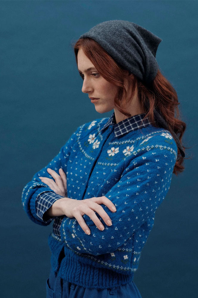 Emile Et Ida Camomille Royal Blue Cardigan