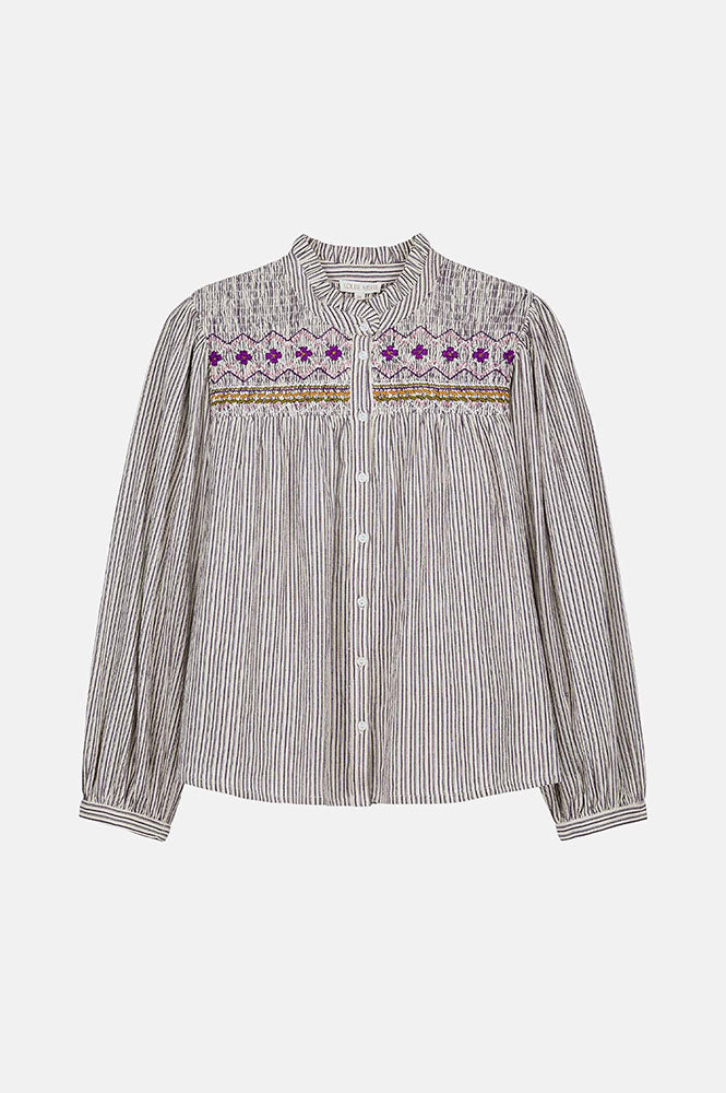 Louise Misha Louise Purple Striped Shirt
