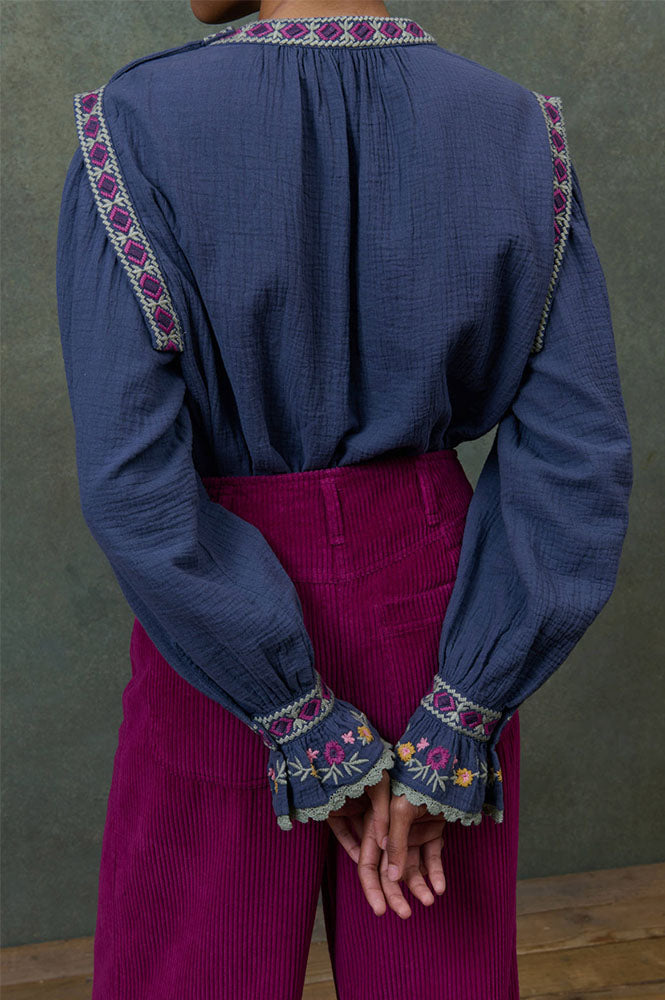 Louise Misha Izza Midnight Floral Blouse