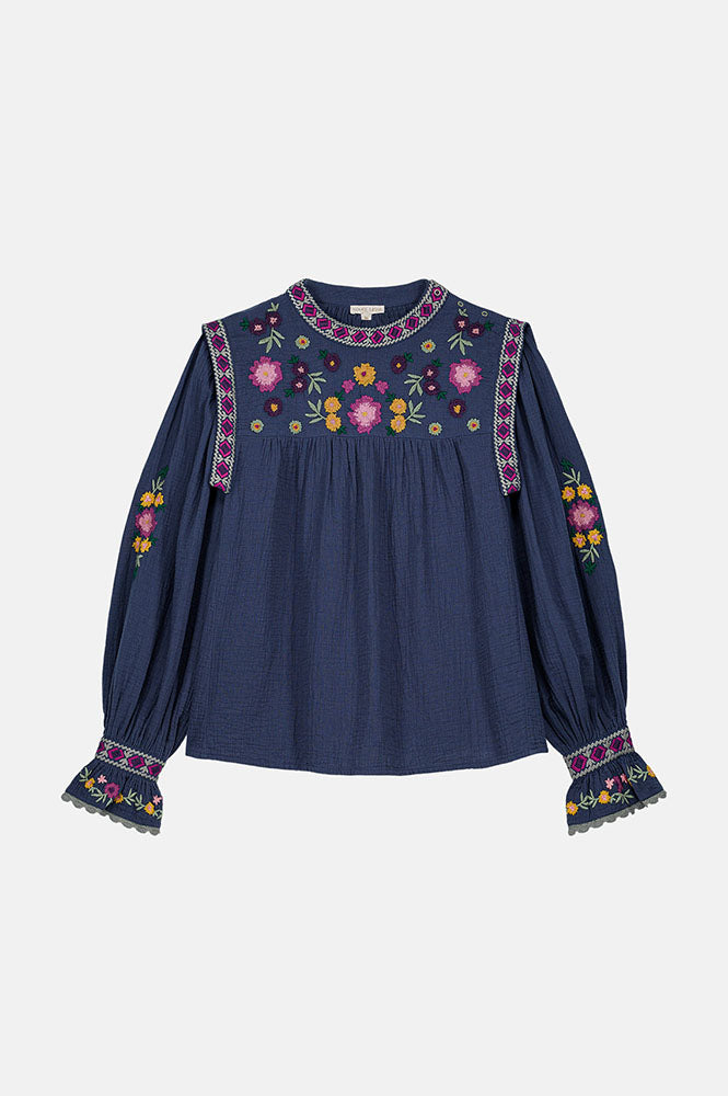Louise Misha Izza Midnight Floral Blouse