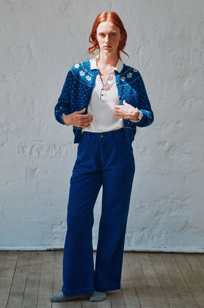 Emile Et Ida Camomille Royal Blue Cardigan