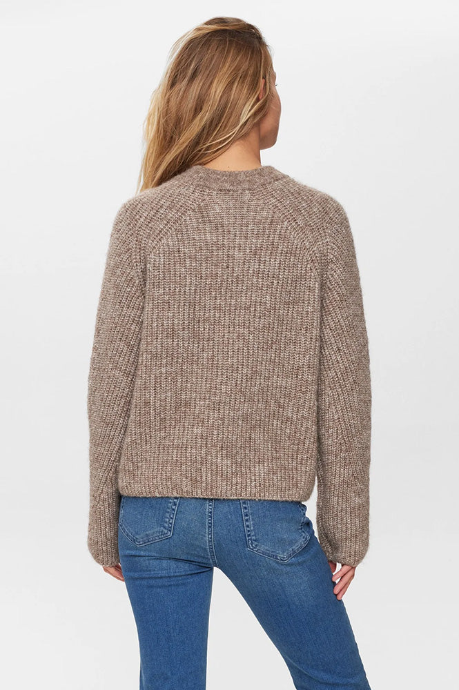 Numph Zindi Fossil Melange Pullover