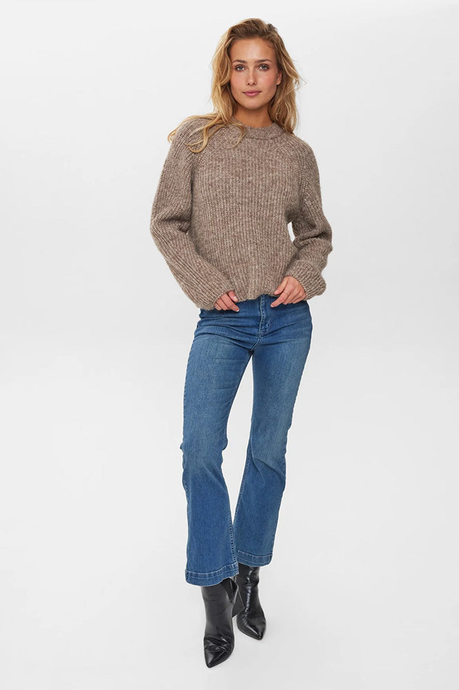 Numph Zindi Fossil Melange Pullover