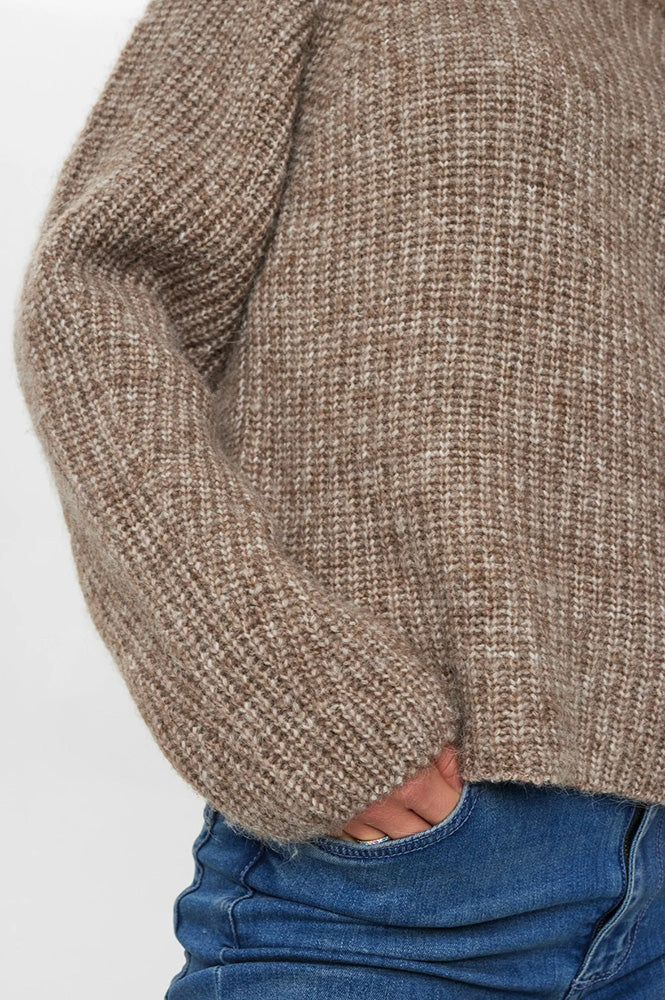 Numph Zindi Fossil Melange Pullover