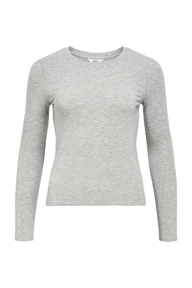 Object Zofia Grey Long Sleeve Top