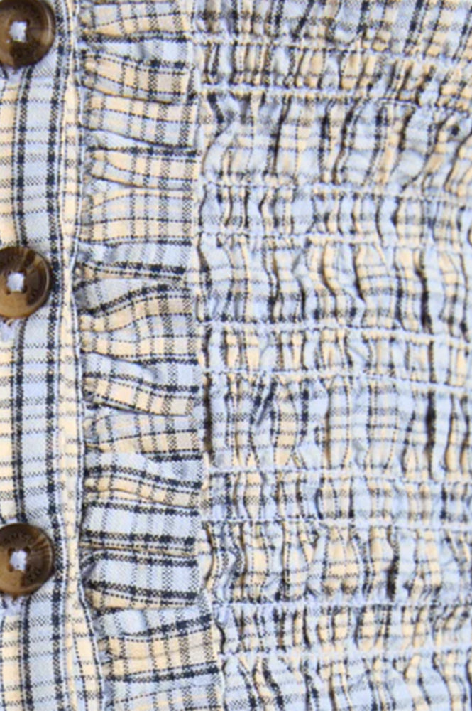 Damson Madder Mansi Shirred Cloudy Blouse