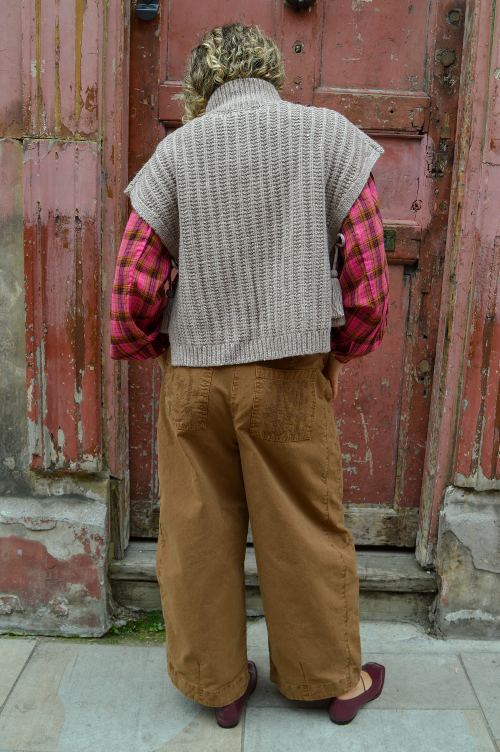 Damson Madder Felix Caramel Trouser