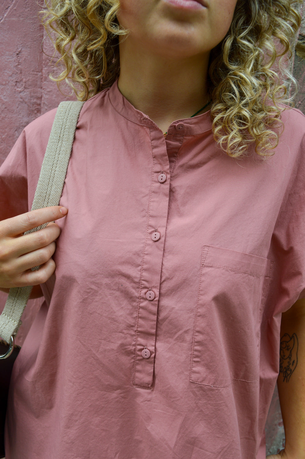 Frau Colombo Ash Rose Top
