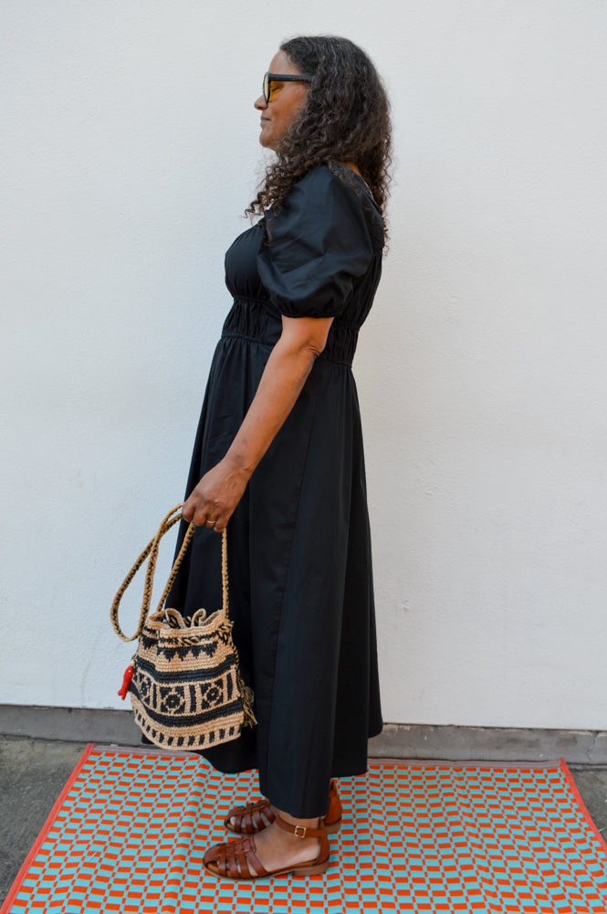 Object Hanna Black Midi Dressi
