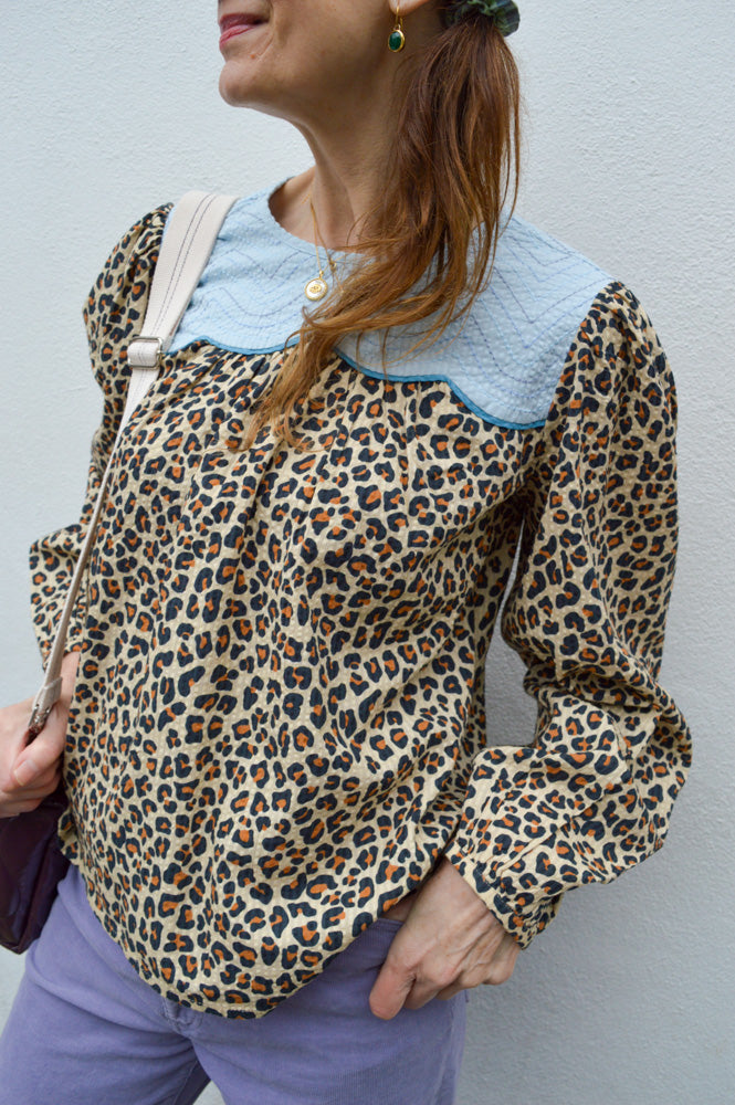 Stella Nova Leopard Print Blouse