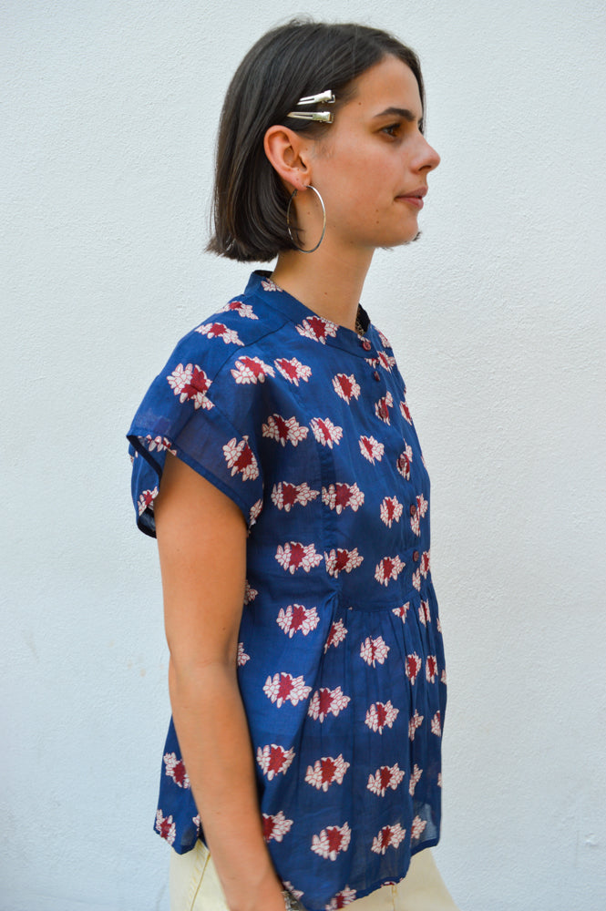 Lolly's Laundry Molly Blue Floral Blouse