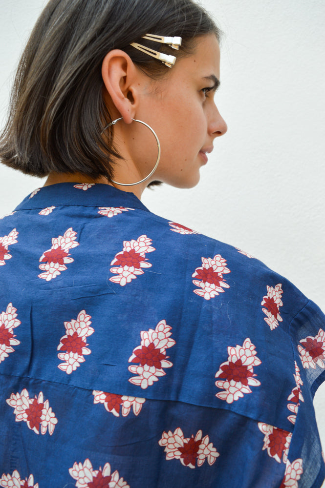 Lolly's Laundry Molly Blue Floral Blouse