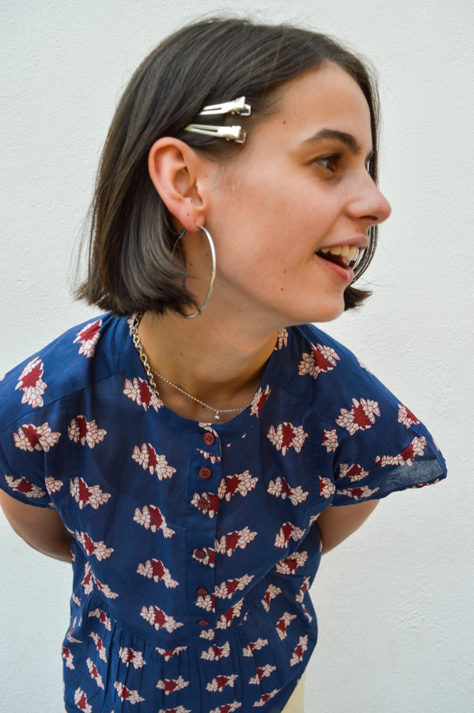 Lolly's Laundry Molly Blue Floral Blouse