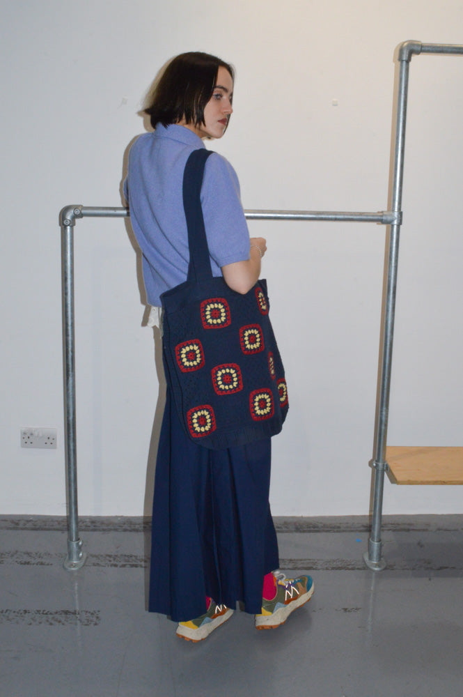 The Tiny Big Sister Pleated Navy Skirt