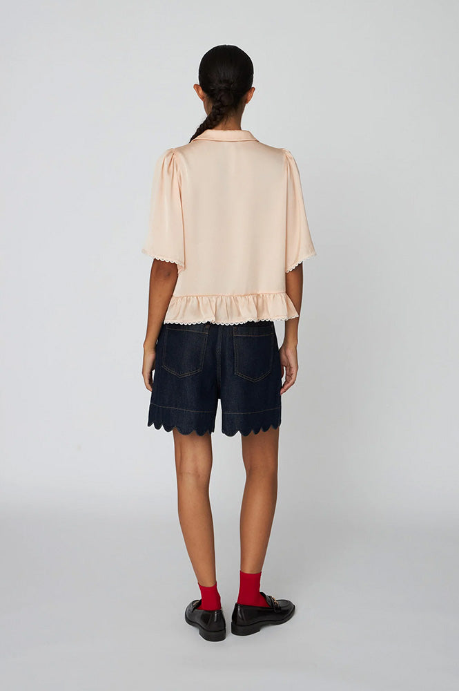 Stella Nova Delicate Pale Pink Lace Shirt