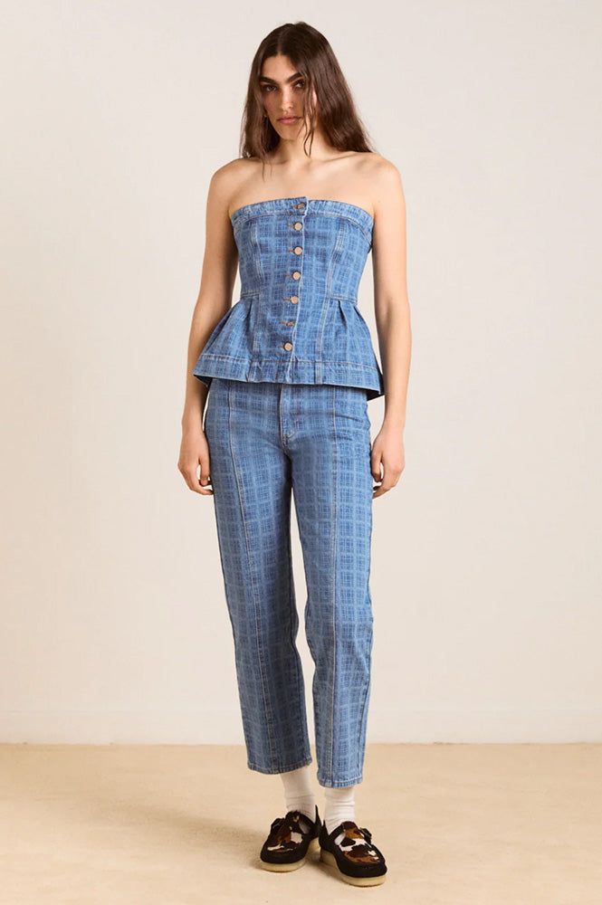 Damson Madder Tovie Laser Check Jeans