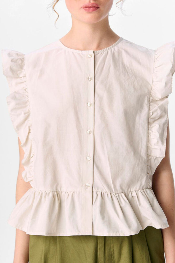 Object Hope Cilie White Sand Top