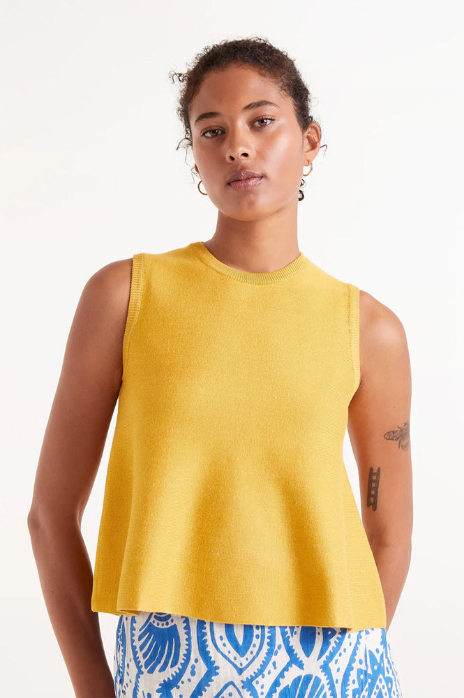 Compania Fantastica Yellow Knit Top