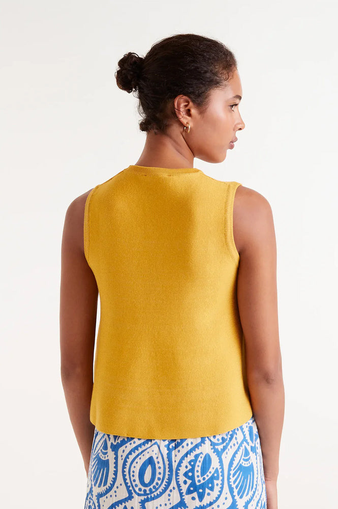 Compania Fantastica Yellow Knit Top