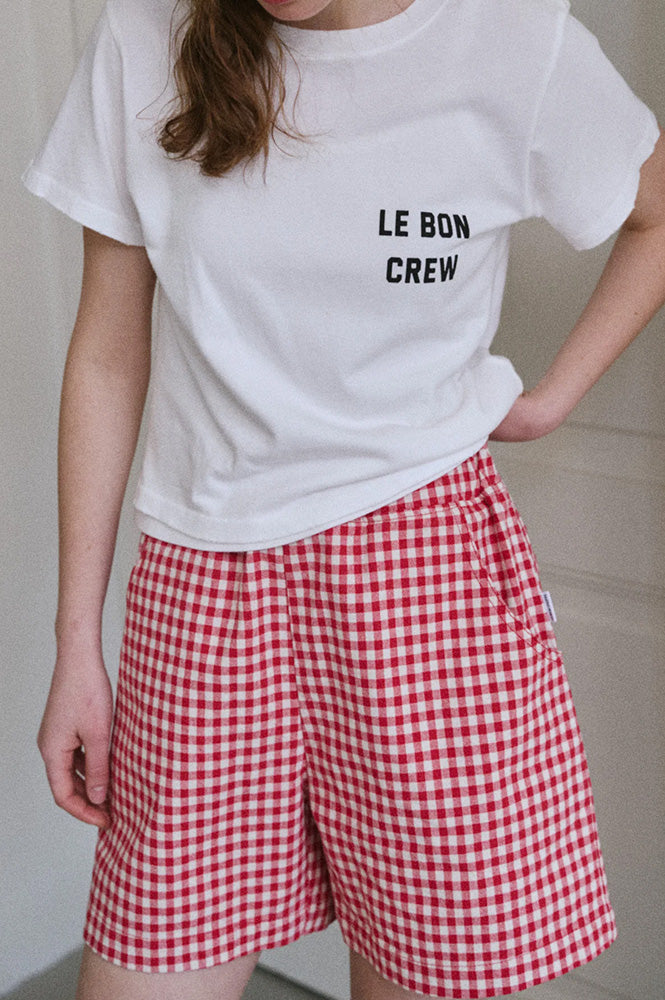 Le Bon Shoppe City Red Gingham Shorts
