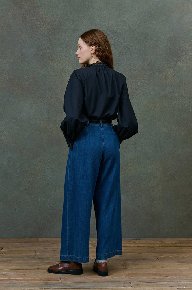 Louise Misha Agathe Black Blouse