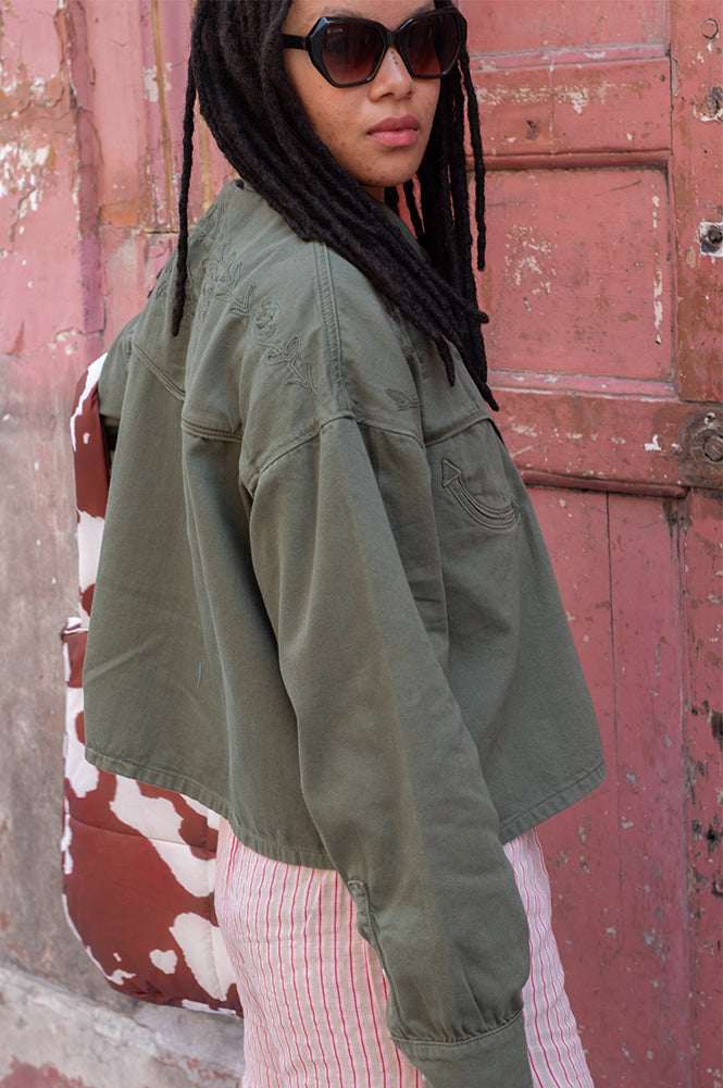 Bellerose Polaris Dusty Olive Denim Shirt