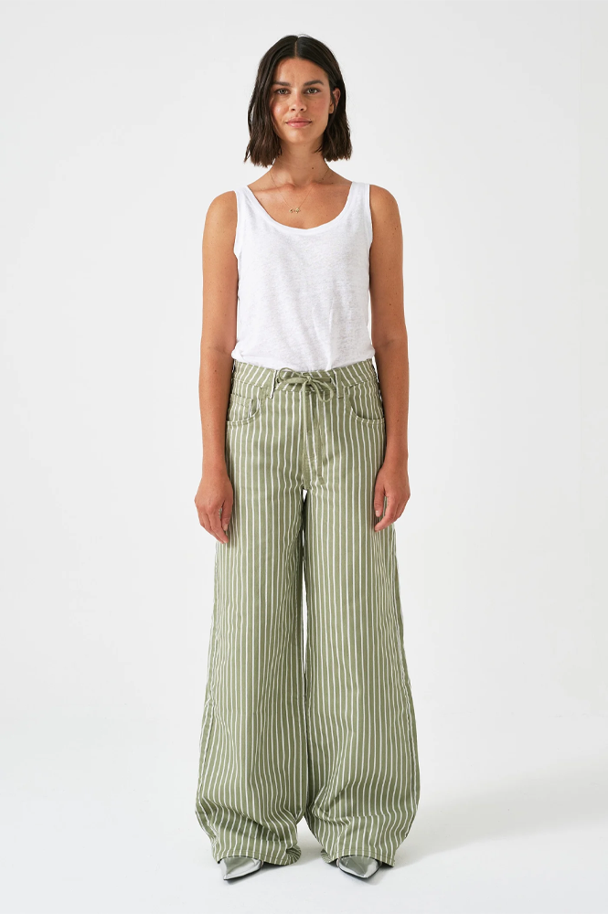 Seventy + Mochi Blake Vintage Moss Stripe Jeans