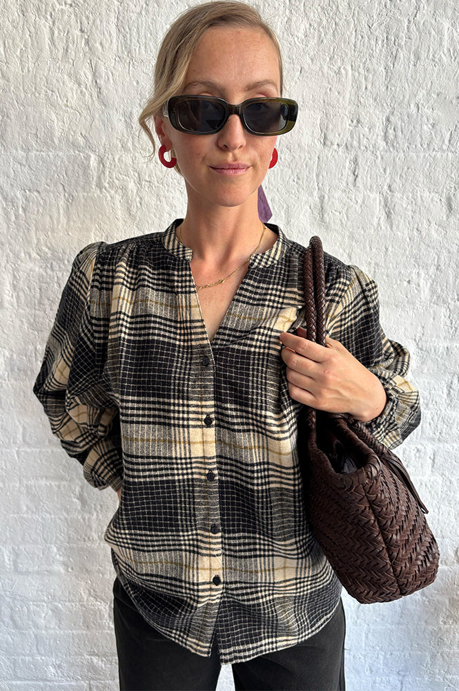ICHI Esiva Checked Blouse