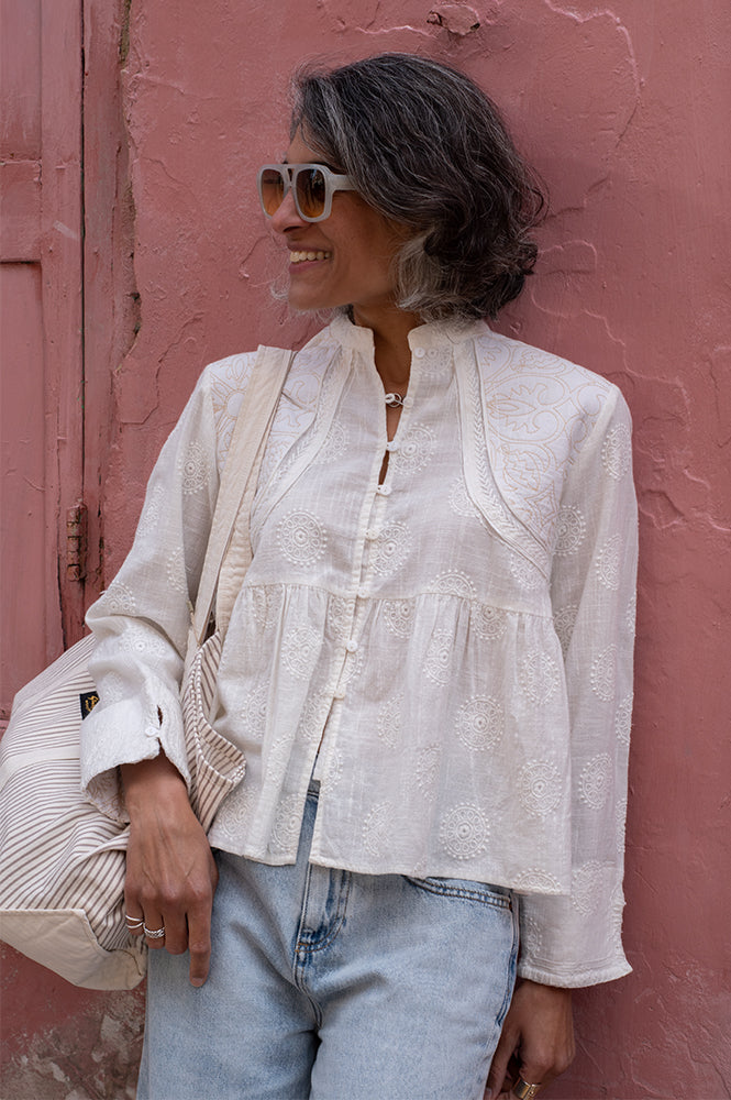 Maison Hotel Ariana Mosaique Ivory Blouse