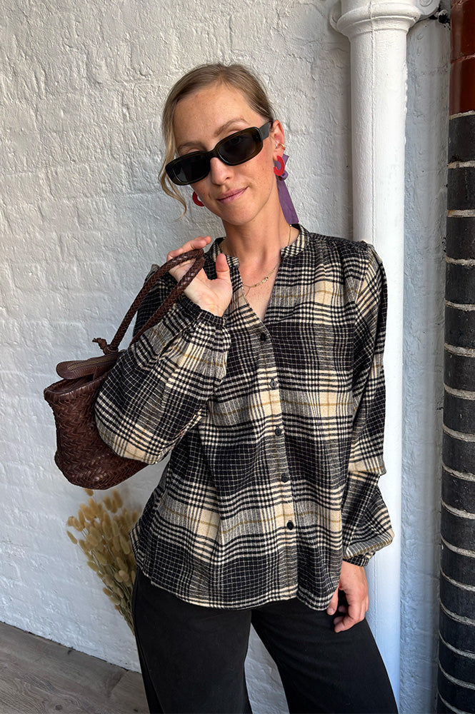 ICHI Esiva Checked Blouse