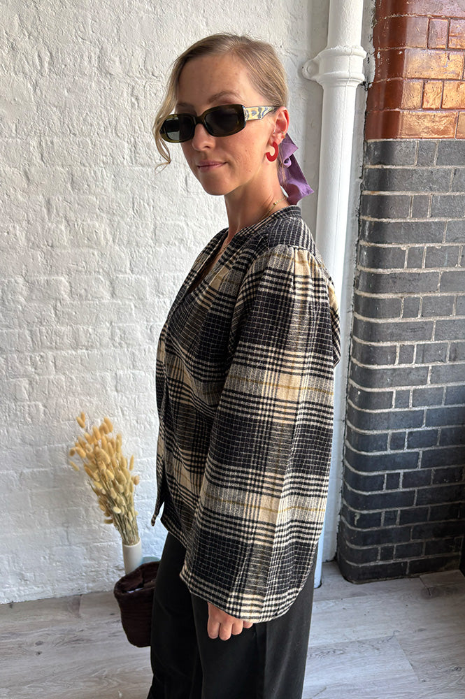 ICHI Esiva Checked Blouse