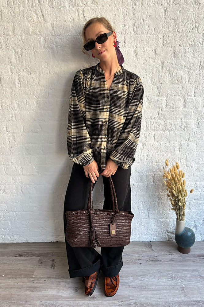 ICHI Esiva Checked Blouse